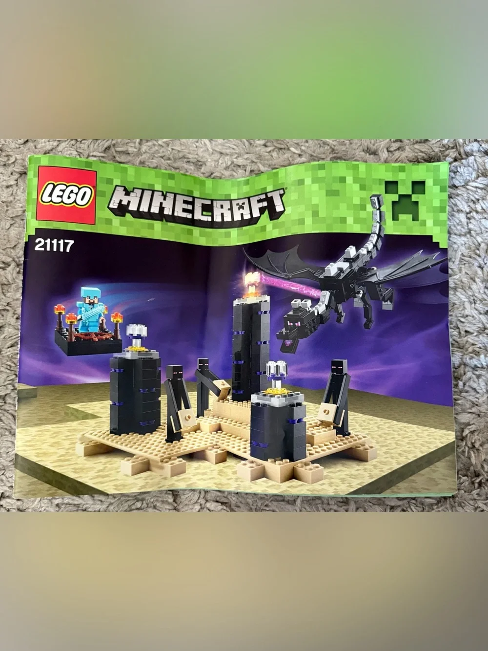 Lego Minecraft The Ender Dragon 21117 Ages 8+ 634 Pieces in Great Used Condition